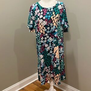 Kim Rogers Floral Short Sleeve Dress